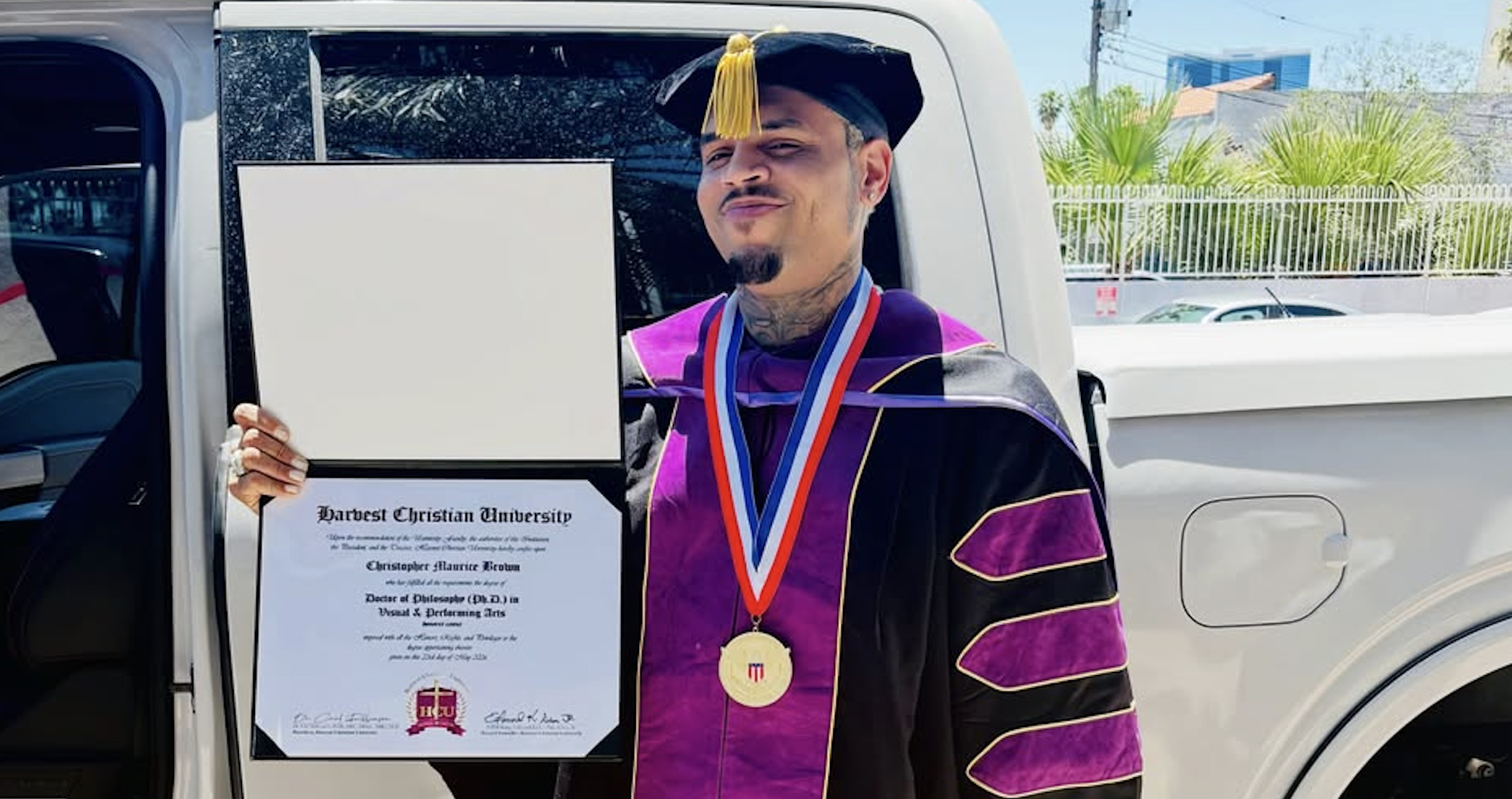 Chris Brown Receives Honorary Doctorate